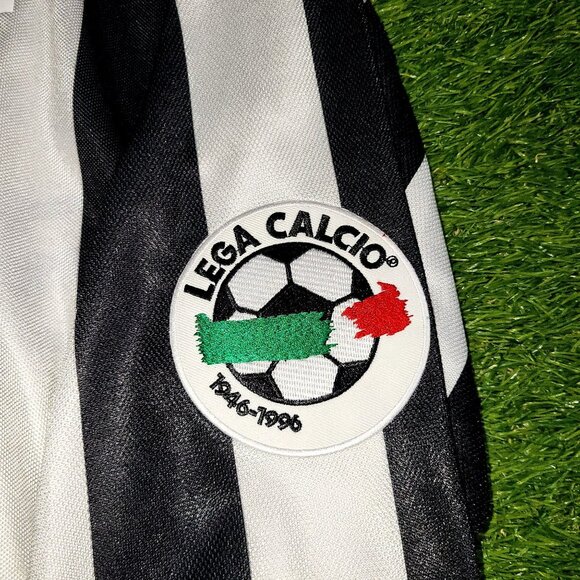 Zidane Juventus Kappa 1996 1997 Long Sleeve DEBUT Home Soccer Jersey Shirt XL - Picture 3 of 7